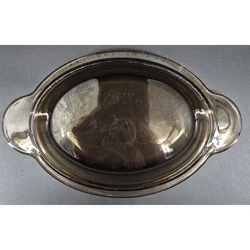 Vtg Pyrex Visions Casserette V-14-B Corning Casserole & Lid P-14-C USA Amber 80s